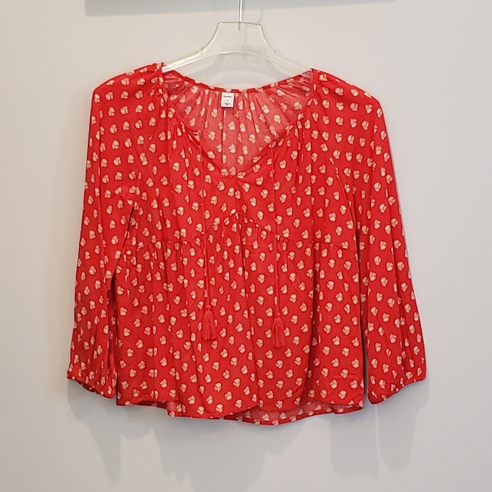 Old Navy Red Boho Top
